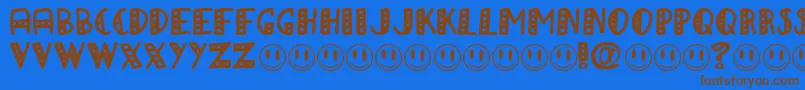 APAPA Font – Brown Fonts on Blue Background