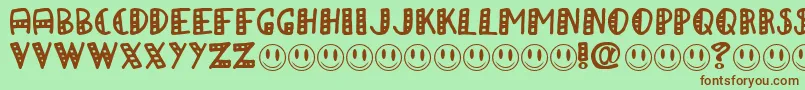 APAPA Font – Brown Fonts on Green Background