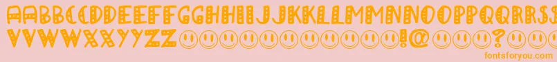 APAPA Font – Orange Fonts on Pink Background