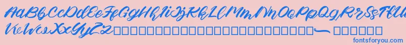 Apem Font – Blue Fonts on Pink Background