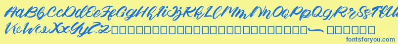 Apem Font – Blue Fonts on Yellow Background