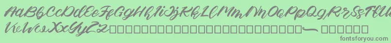 Apem Font – Gray Fonts on Green Background