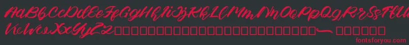 Apem Font – Red Fonts on Black Background