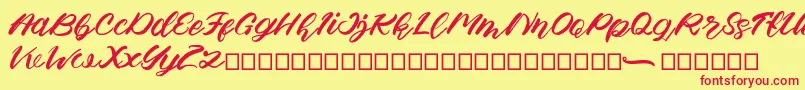 Apem Font – Red Fonts on Yellow Background