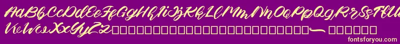 Apem Font – Yellow Fonts on Purple Background