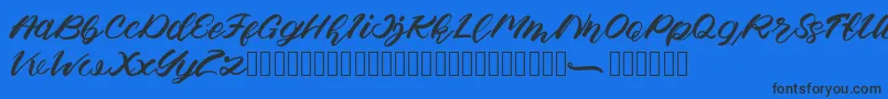 Apem Font – Black Fonts on Blue Background