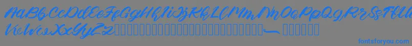 Apem Font – Blue Fonts on Gray Background