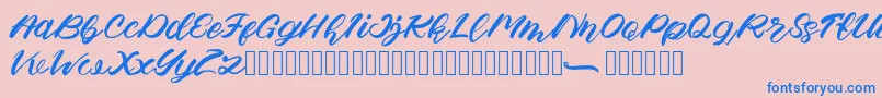 Apem Font – Blue Fonts on Pink Background