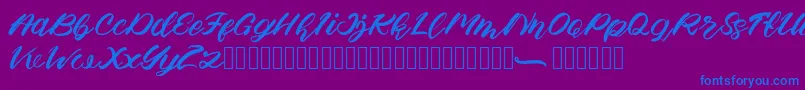 Apem Font – Blue Fonts on Purple Background