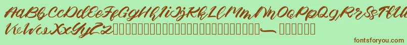 Apem Font – Brown Fonts on Green Background