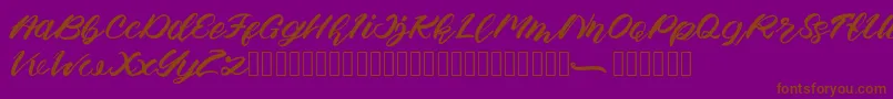 Apem Font – Brown Fonts on Purple Background