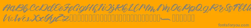 Apem Font – Gray Fonts on Orange Background