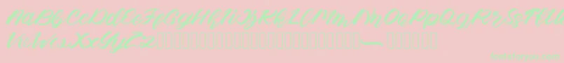 Apem Font – Green Fonts on Pink Background