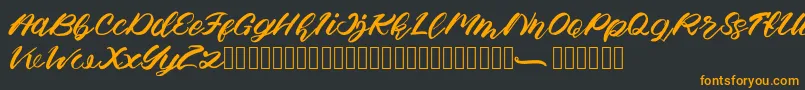 Apem Font – Orange Fonts on Black Background