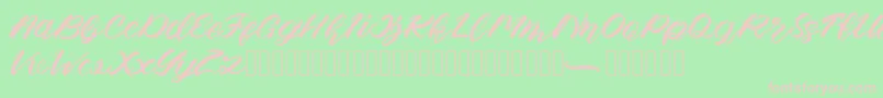 Apem Font – Pink Fonts on Green Background