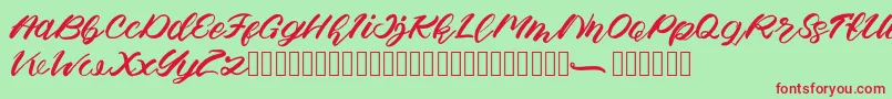 Apem Font – Red Fonts on Green Background