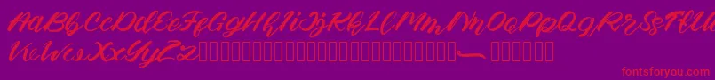 Apem Font – Red Fonts on Purple Background