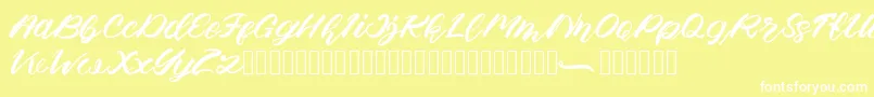 Apem Font – White Fonts on Yellow Background