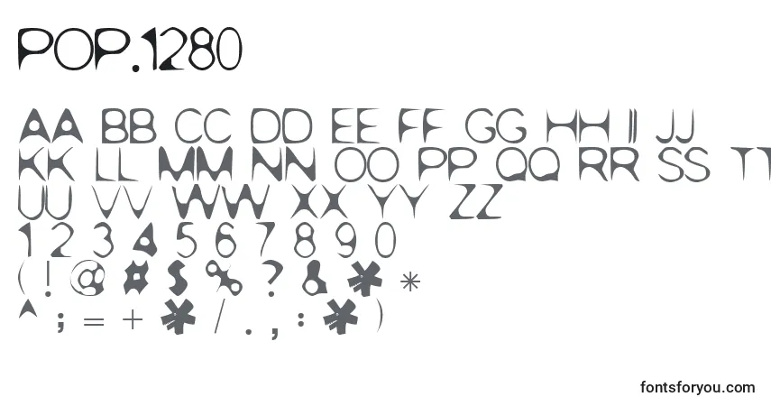 Pop.1280 Font – alphabet, numbers, special characters