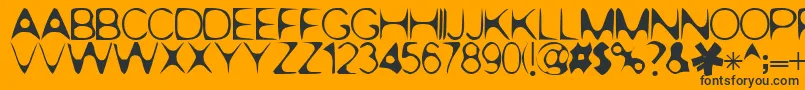 Pop.1280 Font – Black Fonts on Orange Background