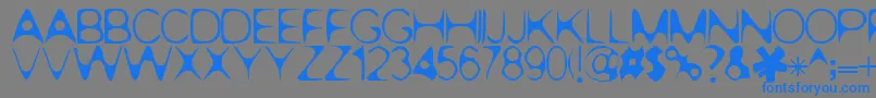 Pop.1280-fontti – siniset fontit harmaalla taustalla