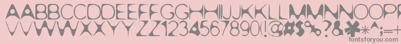 フォントPop.1280 – ピンクの背景に灰色の文字