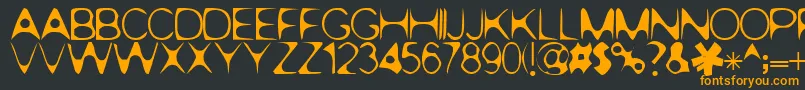 フォントPop.1280 – 黒い背景にオレンジの文字