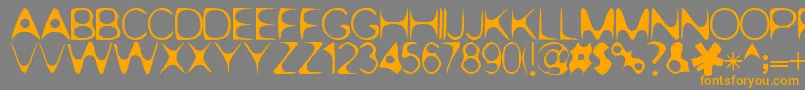 Pop.1280-Schriftart – Orangefarbene Schriften auf grauem Hintergrund