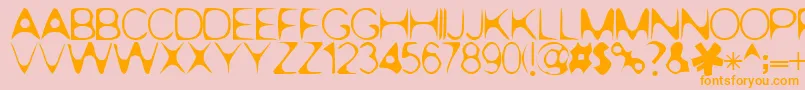 Pop.1280 Font – Orange Fonts on Pink Background