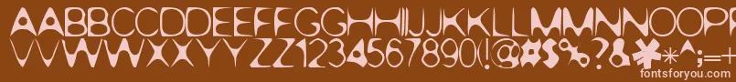 フォントPop.1280 – 茶色の背景にピンクのフォント