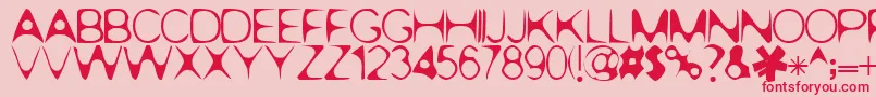 Pop.1280 Font – Red Fonts on Pink Background