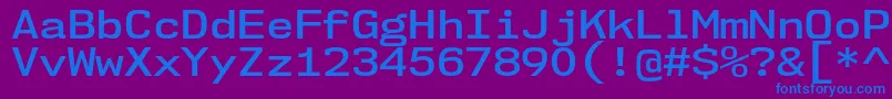 Nk57MonospaceSeSb Font – Blue Fonts on Purple Background