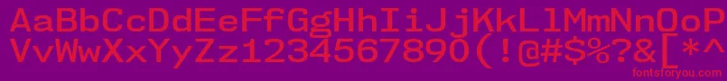 Nk57MonospaceSeSb Font – Red Fonts on Purple Background