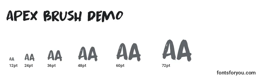 Apex Brush DEMO Font Sizes