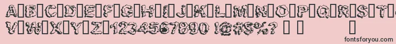 APOCALYP-Schriftart – Schwarze Schriften auf rosa Hintergrund