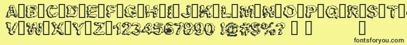 More about APOCALYP Font APOCALYP Font – Black Fonts on Yellow Background