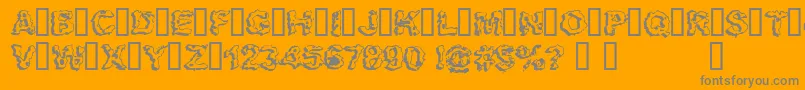 fuente APOCALYP – Fuentes Grises Sobre Fondo Naranja