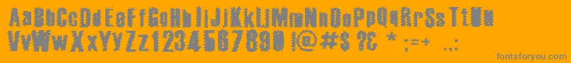 Apocalypse Font – Gray Fonts on Orange Background