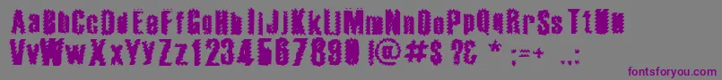 Apocalypse Font – Purple Fonts on Gray Background