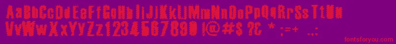 Apocalypse Font – Red Fonts on Purple Background