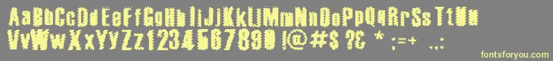 Apocalypse Font – Yellow Fonts on Gray Background