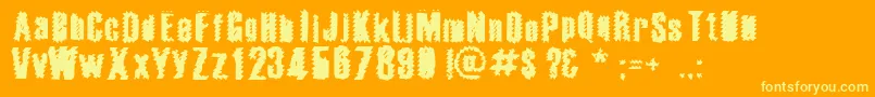 Apocalypse Font – Yellow Fonts on Orange Background