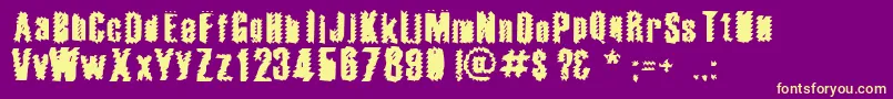 Apocalypse Font – Yellow Fonts on Purple Background