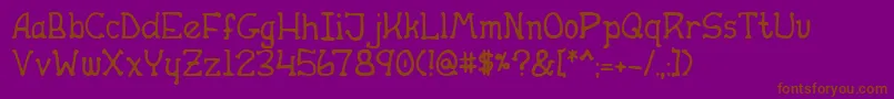 Apple Butter-fontti – ruskeat fontit violetilla taustalla