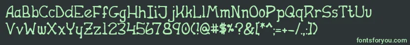 フォントApple Butter – 黒い背景に緑の文字