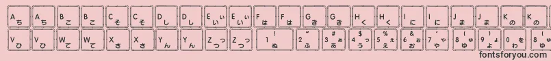 Apple Japanese Keyboard Font – Black Fonts on Pink Background