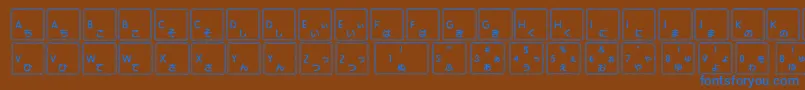 Apple Japanese Keyboard Font – Blue Fonts on Brown Background