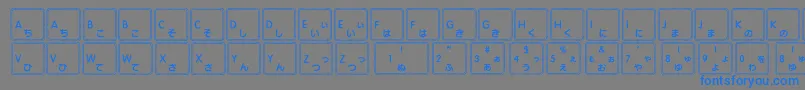 Apple Japanese Keyboard Font – Blue Fonts on Gray Background
