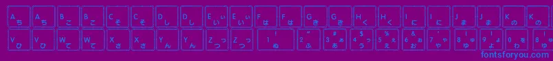 Police Apple Japanese Keyboard – polices bleues sur fond violet