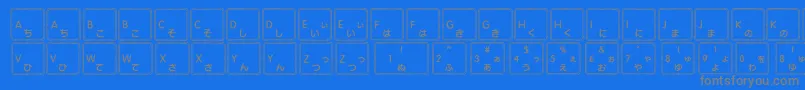 Шрифт Apple Japanese Keyboard – серые шрифты на синем фоне